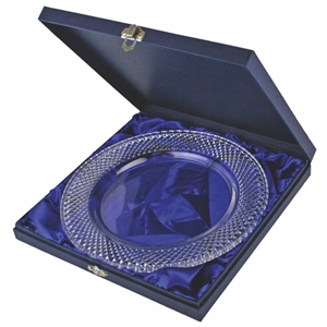 250 X 250 X 35mm Flat Hinged Blue Lined Presentation Box Clearance Price £2.30