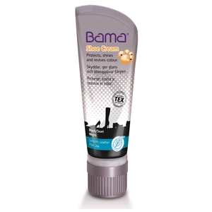 Bama Shoe Cream Tube with Applicator Sponge Black 09 75ml