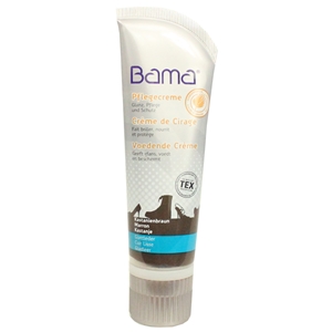 Bama Shoe Cream Tube with Applicator Sponge Chestnut 39 75ml