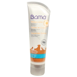 Bama Essentials Shoe Cream Tube with Applicator Sponge Light Brown 75ml