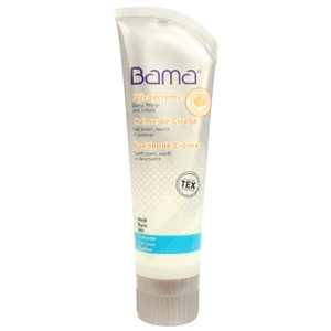Bama Essentials Shoe Cream Tube with Applicator Sponge White 75ml