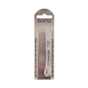 Bama Blister Packed Laces 60cm Round 002 White