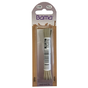 Bama Blister Packed Cotton Laces 75cm Round 070 Beige