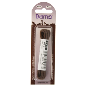 Bama Blister Packed Cotton Laces 75cm Round 032 Tan
