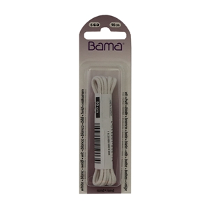 Bama Blister Packed Laces 90cm Round 002 White