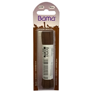 Bama Blister Packed Cotton Laces 90cm Flat 032 Tan