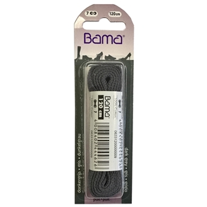 Bama Blister Packed Cotton Laces 120cm Flat 008 Grey