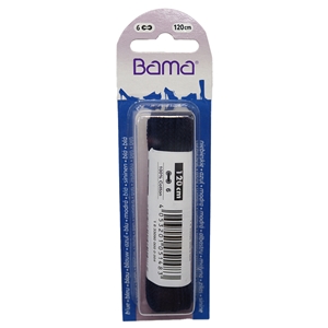 Bama Blister Packed Cotton Laces 120cm Flat 080 Navy Blue