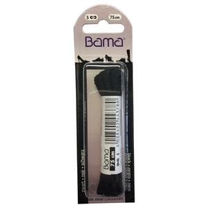 Bama Blister Packed Cotton Laces 75cm Cord 009 Black