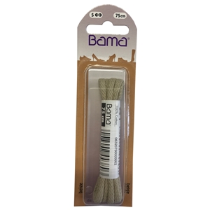 Bama Blister Packed Cotton Laces 75cm Cord 070 Beige