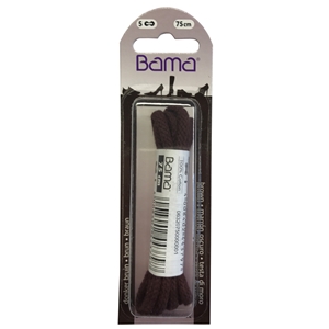 Bama Blister Packed Cotton Laces 75cm Cord 033 Brown
