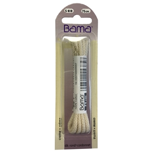 Bama Blister Packed Cotton Laces 75cm Cord 113 Cream