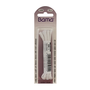 Bama Blister Packed Cotton Laces 75cm Cord 002 White