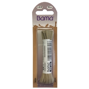 Bama Blister Packed Cotton Laces 90cm Cord 070 Beige