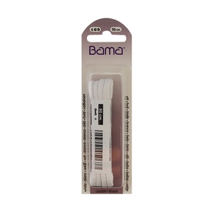 Bama Blister Packed Laces 90cm Cord 002 White
