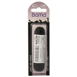 Bama Blister Packed Cotton Laces 120cm Cord 009 Black