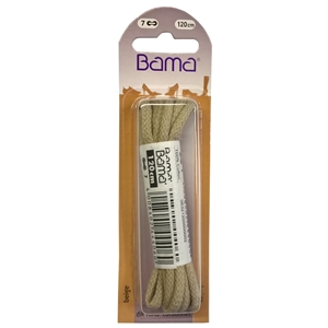 Bama Blister Packed Cotton Laces 120cm Cord 070 Beige
