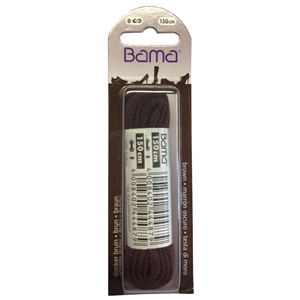 Bama Blister Packed Cotton Laces 150cm Cord 033 Brown