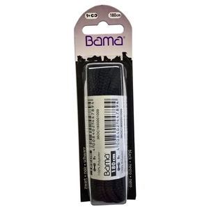 Bama Blister Packed Cotton Laces 180cm Cord 009 Black