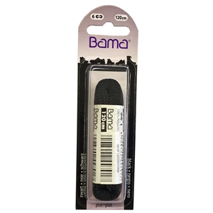 Bama Blister Packed Polyester Laces 120cm Flat 009 Black