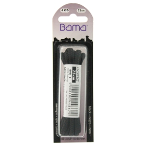 Bama Blister Packed Polyester Laces 75cm Hiking Cord 009 Black