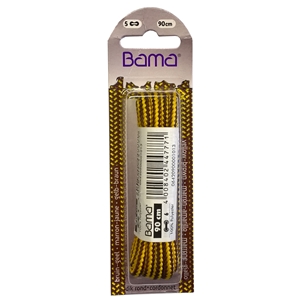 Bama Blister Packed Polyester Laces 90cm Hiking Cord 405 Yellow/Brown
