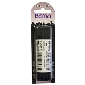 Bama Blister Packed Polyester Laces 120cm Hiking Cord 009 Black