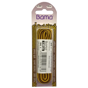 Bama Blister Packed Laces 120cm Hiking Cord 405 Yellow/Brown