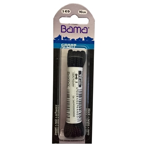 Bama Blister Packed Polyester Laces 90cm Sports Heavy Cord 009 Black