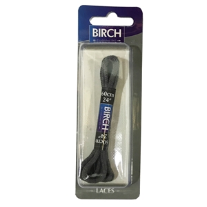 Birch Blister Pack Laces 60cm Round Grey