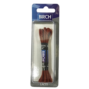 Birch Blister Pack Laces 60cm Round Tan