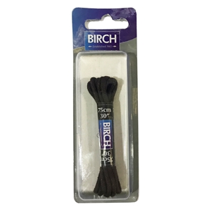 Birch Blister Pack Laces 75cm Round Brown