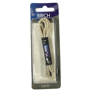 Birch Blister Pack Laces 75cm Round Stone