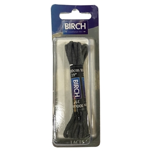 Birch Blister Pack Laces 100cm Round Grey