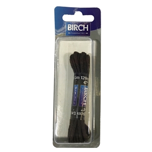 Birch Blister Pack Laces 120cm Round Brown