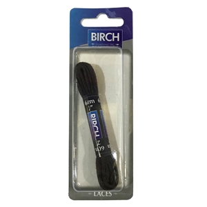 Birch Blister Pack Laces 60cm Fine Flat Brown