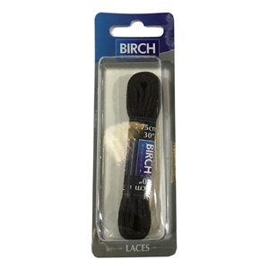Birch Blister Pack Laces 75cm Fine Flat Brown