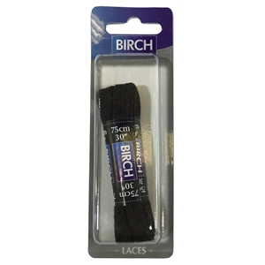 Birch Blister Pack Laces 75cm Flat Brown