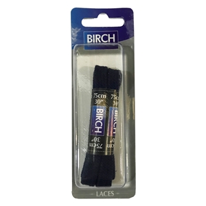 Birch Blister Pack Laces 75cm Flat Navy