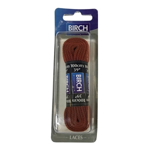 Birch Blister Pack Laces 100cm Flat Tan