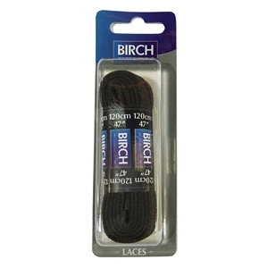 Birch Blister Pack Laces 120cm Flat Brown