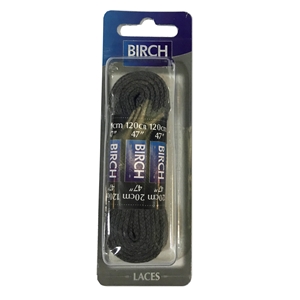 Birch Blister Pack Laces 120cm Flat Grey