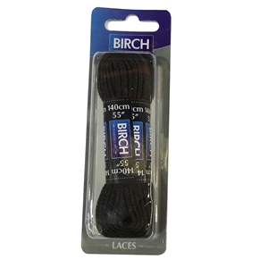 Birch Blister Pack Laces 140cm Flat Brown