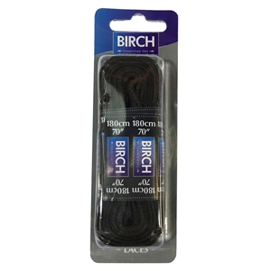 Birch Blister Pack Laces 180cm Flat Brown