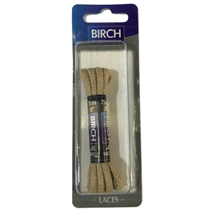 Birch Blister Pack Laces 75cm Cord Beige