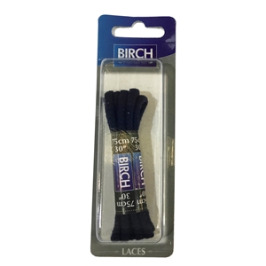 Birch Blister Pack Laces 75cm Cord Navy Blue