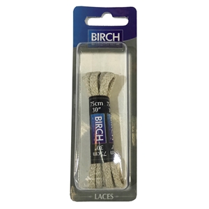 Birch Blister Pack Laces 75cm Cord Stone