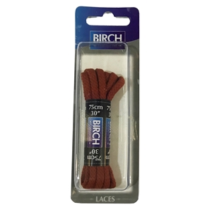 Birch Blister Pack Laces 75cm Cord Tan