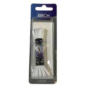 Birch Blister Pack Laces 75cm Cord White