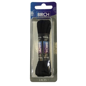 Birch Blister Pack Laces 90cm Cord Black
